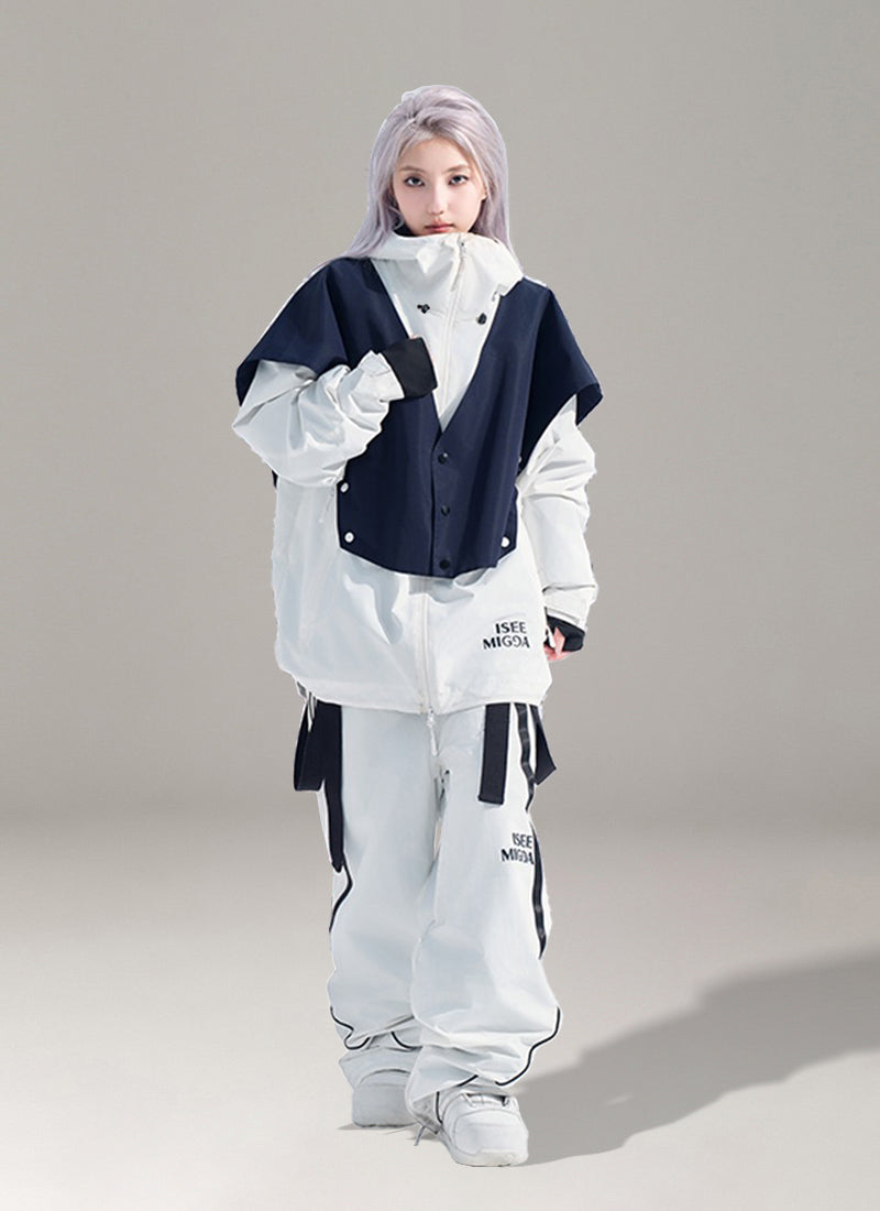 O2POSE公式/スキーウェア セーラー風 上下セット ウィメンズ