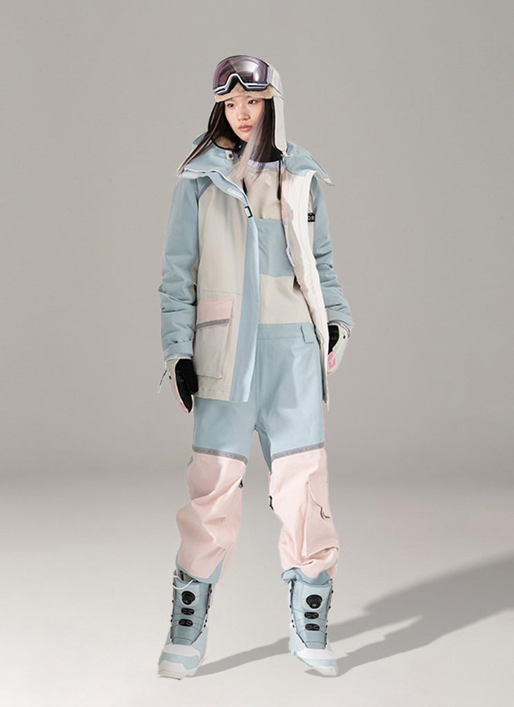 早いもん勝ち✿PINK TURNスキーウェア(ダウンベスト&サロペット)小物一式 Kids 2-in-1 Snow Suit, Neon Pink - Oneskee EU
