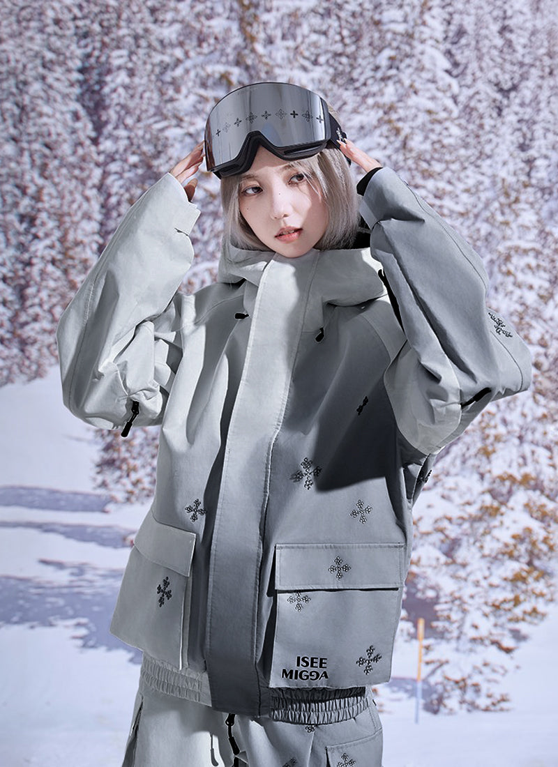 O2POSE公式/スキーウェア 3L-WEAR 上下セット おしゃれ