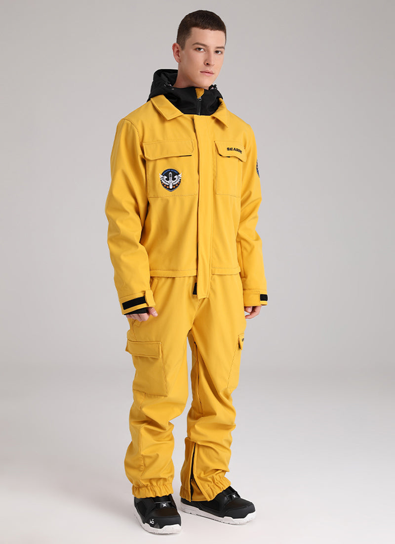 防水スキーウェア 黄/灰色 メンズ 上下 Mサイズ ファブリーススキーウェア 防水スキーウェア 黄/灰色 メンズ 上下 Mサイズ ファブリース